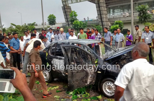 Mangalore Airport car fire